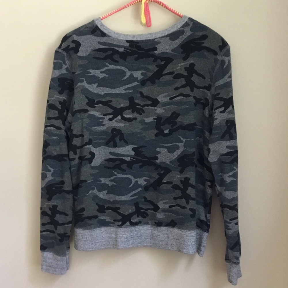 Sundry Camo Double Zip Pullover - image 6